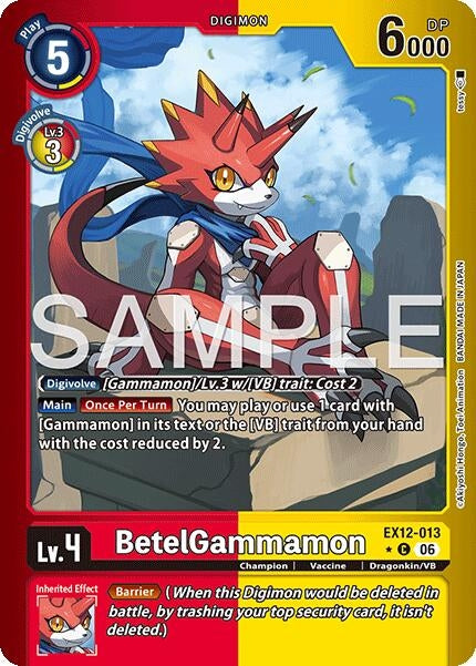 Image for BetelGammamon (Limited Foil) (EX12-013 C) (Digital World Shambala) (EX-12) - Digimon Card Game