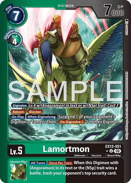 Image for Lamortmon (Limited Foil) (EX12-051 U) (Digital World Shambala) (EX-12) - Digimon Card Game