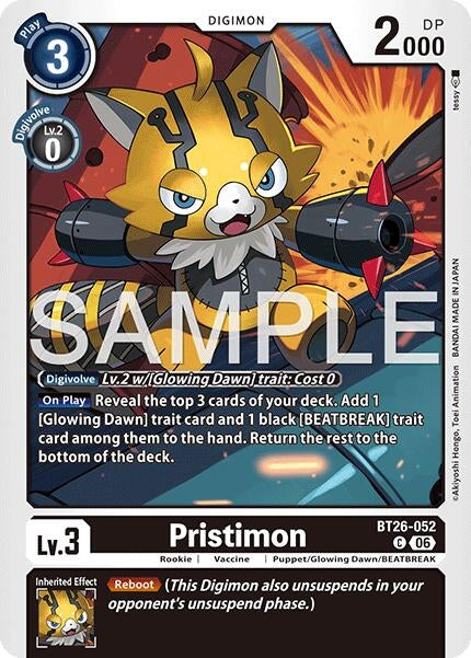 Image for Pristimon (BT26-052 C) (Timeless Bonds) (BT-26) - Digimon Card Game