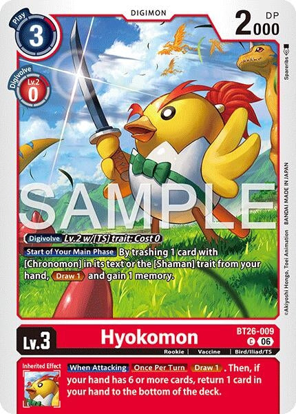 Image for Hyokomon (BT26-009 C) (Timeless Bonds) (BT-26) - Digimon Card Game