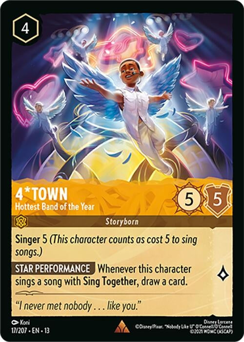 Image for 4*Town - Hottest Band of the Year (17/204) (Attack of the Vine!) (13) - Disney Lorcana