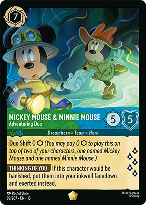Image for Mickey Mouse & Minnie Mouse - Adventuring Duo (99/204) (Attack of the Vine!) (13) - Disney Lorcana