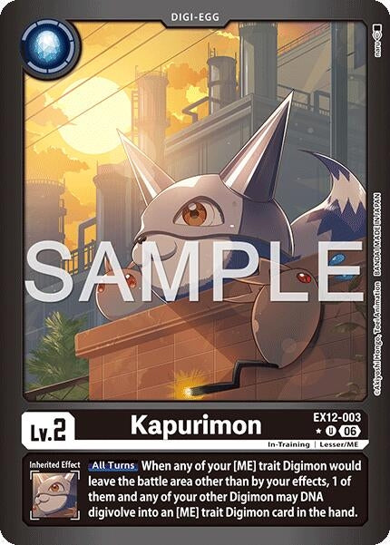 Image for Kapurimon (Limited Foil) (EX12-003 U) (Digital World Shambala) (EX-12) - Digimon Card Game