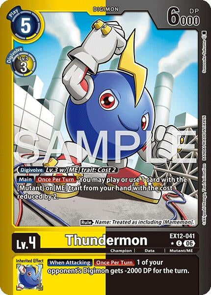 Image for Thundermon (Limited Foil) (EX12-041 C) (Digital World Shambala) (EX-12) - Digimon Card Game