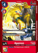Image for Apemon (Limited Foil) (EX12-012 C) (Digital World Shambala) (EX-12) - Digimon Card Game