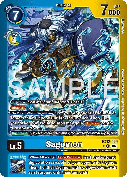 Image for Sagomon (Limited Foil) (EX12-029 U) (Digital World Shambala) (EX-12) - Digimon Card Game