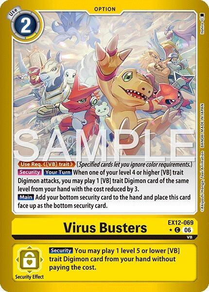 Image for Virus Busters (Limited Foil) (EX12-069 C) (Digital World Shambala) (EX-12) - Digimon Card Game
