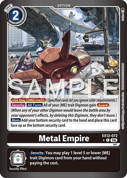 Image for Metal Empire (Limited Foil) (EX12-072 C) (Digital World Shambala) (EX-12) - Digimon Card Game