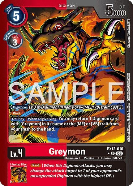 Image for Greymon (Limited Foil) (EX12-010 U) (Digital World Shambala) (EX-12) - Digimon Card Game