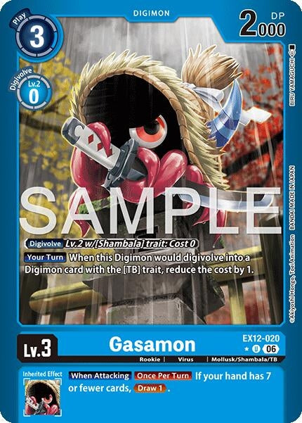 Image for Gasamon (Limited Foil) (EX12-020 U) (Digital World Shambala) (EX-12) - Digimon Card Game