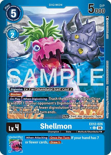 Image for Shellmon (Limited Foil) (EX12-026 C) (Digital World Shambala) (EX-12) - Digimon Card Game