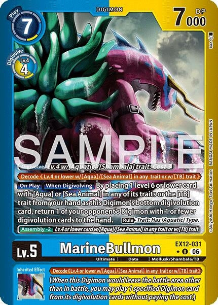 Image for MarineBullmon (Limited Foil) (EX12-031 U) (Digital World Shambala) (EX-12) - Digimon Card Game