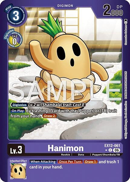 Image for Hanimon (Limited Foil) (EX12-061 C) (Digital World Shambala) (EX-12) - Digimon Card Game