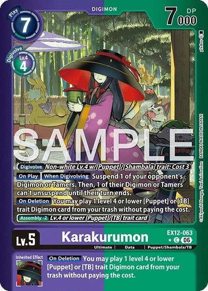 Image for Karakurumon (Limited Foil) (EX12-063 C) (Digital World Shambala) (EX-12) - Digimon Card Game