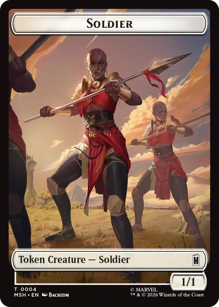 Image for Soldier // Insect Double-Sided Token (4 // 12) (Marvel Super Heroes) (MSH) - Magic: The Gathering