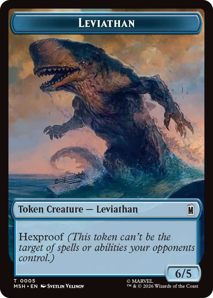 Image for Leviathan // Food Double-Sided Token (5 // 19) (Marvel Super Heroes) (MSH) - Magic: The Gathering