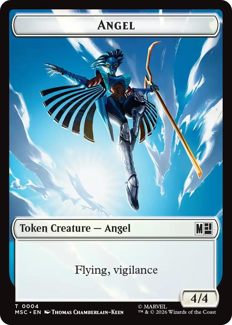 Image for Angel // Elephant Double-Sided Token (4 // 12) (Commander: Marvel Super Heroes) (MSC) - Magic: The Gathering