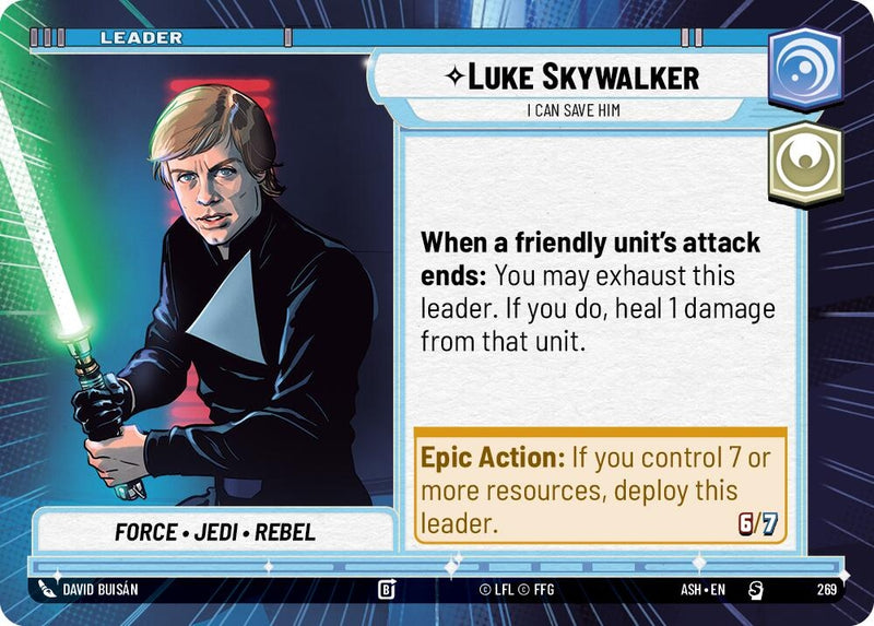 Image for Luke Skywalker - I Can Save Him (Hyperspace) (269) (Ashes of the Empire) (ASH) - Star Wars: Unlimited