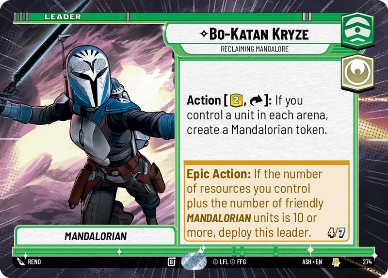 Image for Bo-Katan Kryze - Reclaiming Mandalore (Hyperspace) (274) (Ashes of the Empire) (ASH) - Star Wars: Unlimited