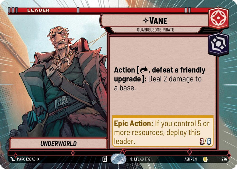 Image for Vane - Quarrelsome Pirate (Hyperspace) (276) (Ashes of the Empire) (ASH) - Star Wars: Unlimited