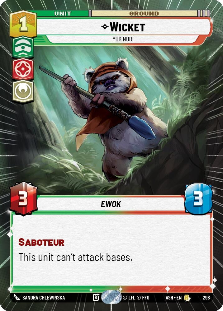 Image for Wicket - Yub Nub! (Hyperspace) (298) (Ashes of the Empire) (ASH) - Star Wars: Unlimited