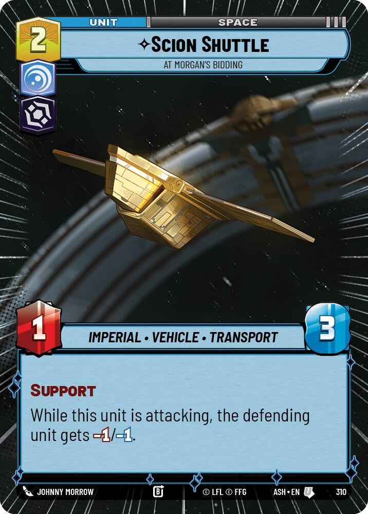 Image for Scion Shuttle - At Morgan's Bidding (Hyperspace) (310) (Ashes of the Empire) (ASH) - Star Wars: Unlimited
