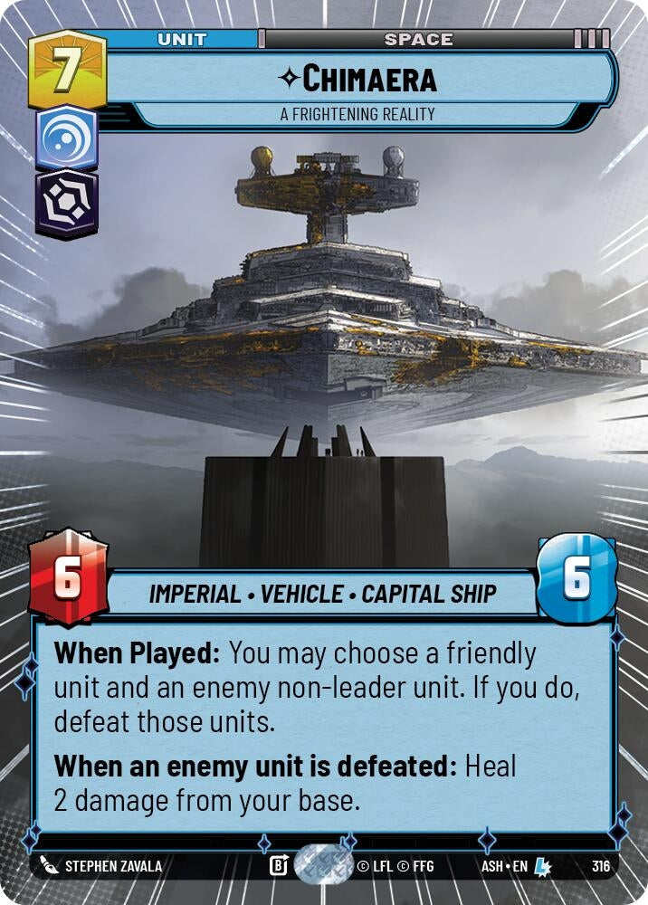 Image for Chimaera - A Frightening Reality (Hyperspace) (316) (Ashes of the Empire) (ASH) - Star Wars: Unlimited
