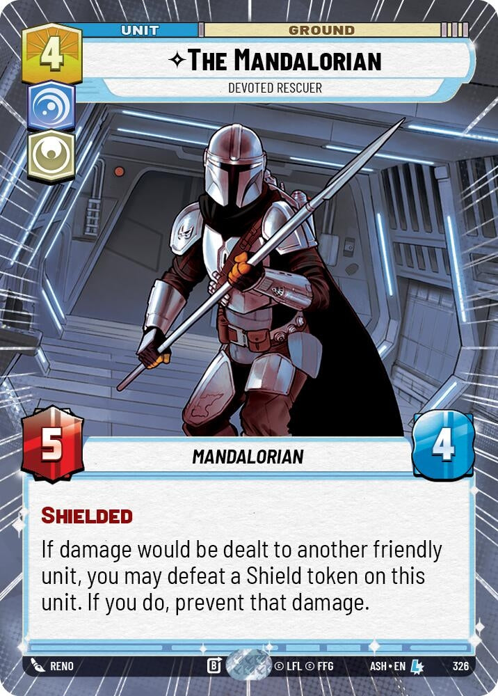 Image for The Mandalorian - Devoted Rescuer (Hyperspace) (326) (Ashes of the Empire) (ASH) - Star Wars: Unlimited