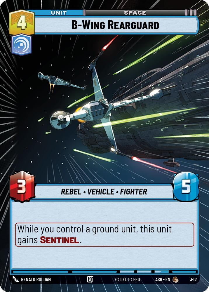 Image for B-Wing Rearguard (Hyperspace) (342) (Ashes of the Empire) (ASH) - Star Wars: Unlimited