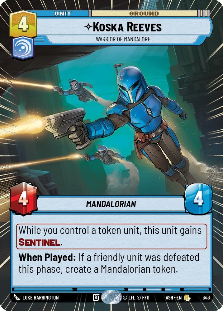 Image for Koska Reeves - Warrior of Mandalore (Hyperspace) (343) (Ashes of the Empire) (ASH) - Star Wars: Unlimited