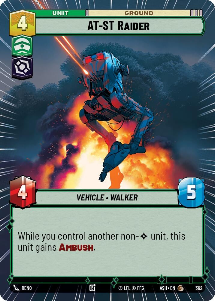 Image for AT-ST Raider (Hyperspace) (362) (Ashes of the Empire) (ASH) - Star Wars: Unlimited