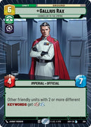 Image for Gallius Rax - Counselor to the Empire (Hyperspace) (364) (Ashes of the Empire) (ASH) - Star Wars: Unlimited