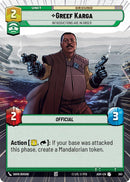 Image for Greef Karga - Introductions are in Order (Hyperspace) (383) (Ashes of the Empire) (ASH) - Star Wars: Unlimited