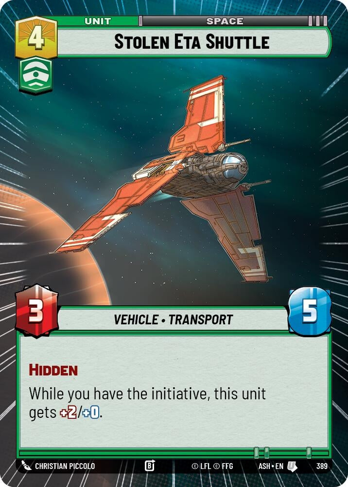 Image for Stolen Eta Shuttle (Hyperspace) (389) (Ashes of the Empire) (ASH) - Star Wars: Unlimited