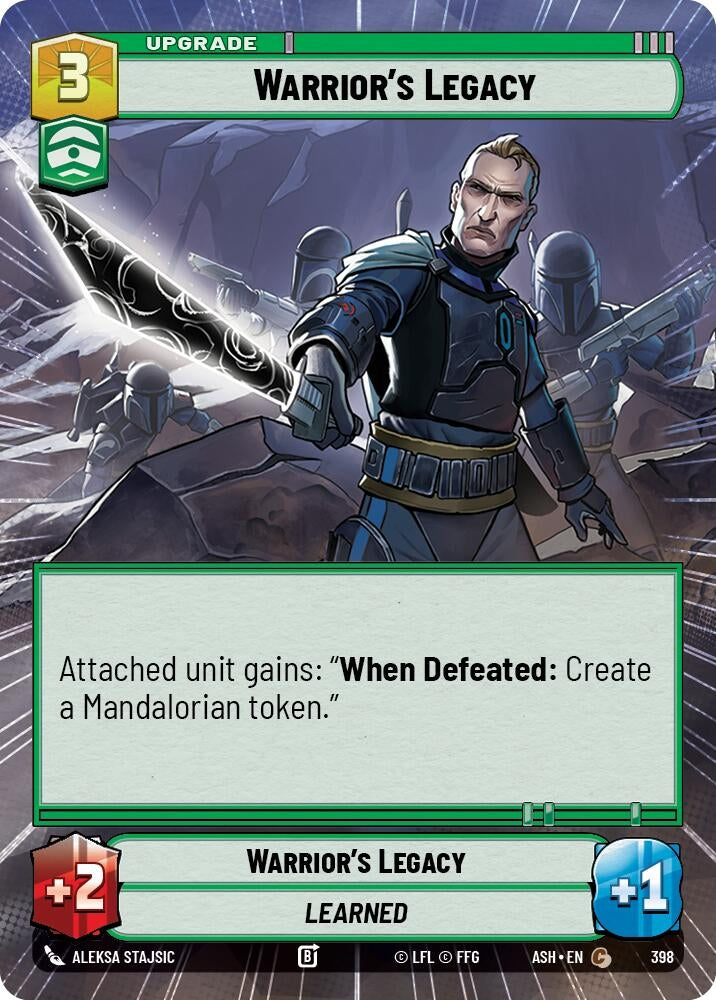 Image for Warrior's Legacy (Hyperspace) (398) (Ashes of the Empire) (ASH) - Star Wars: Unlimited