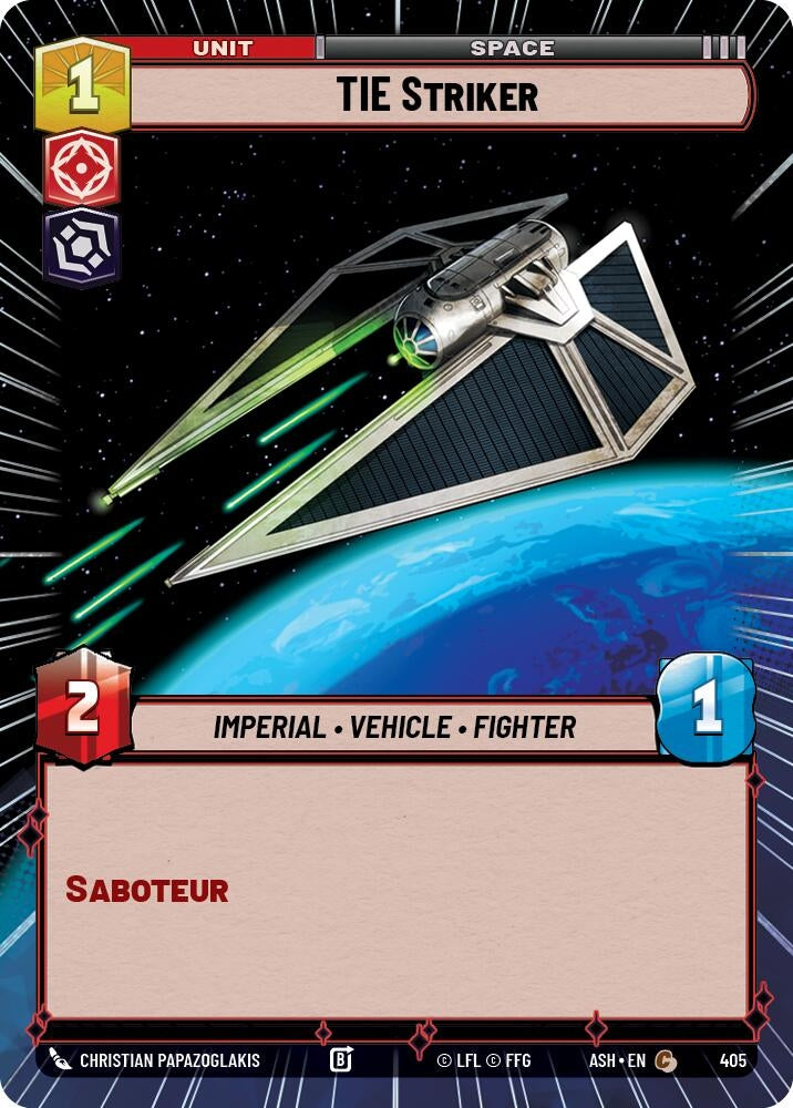 Image for TIE Striker (Hyperspace) (405) (Ashes of the Empire) (ASH) - Star Wars: Unlimited