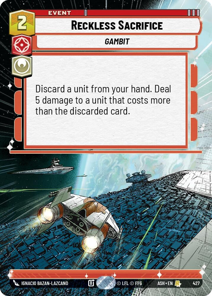 Image for Reckless Sacrifice (Hyperspace) (427) (Ashes of the Empire) (ASH) - Star Wars: Unlimited
