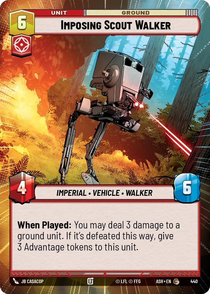 Image for Imposing Scout Walker (Hyperspace) (440) (Ashes of the Empire) (ASH) - Star Wars: Unlimited