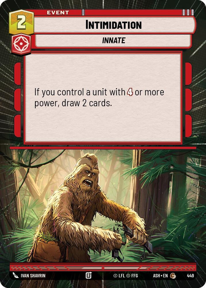 Image for Intimidation (Hyperspace) (449) (Ashes of the Empire) (ASH) - Star Wars: Unlimited
