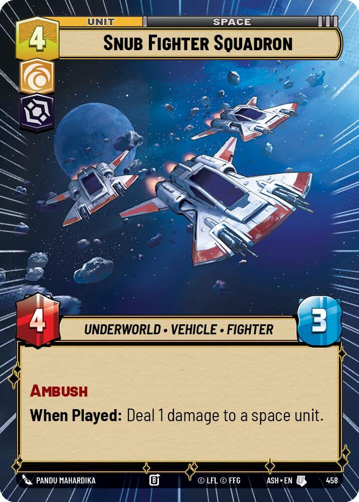 Image for Snub Fighter Squadron (Hyperspace) (458) (Ashes of the Empire) (ASH) - Star Wars: Unlimited