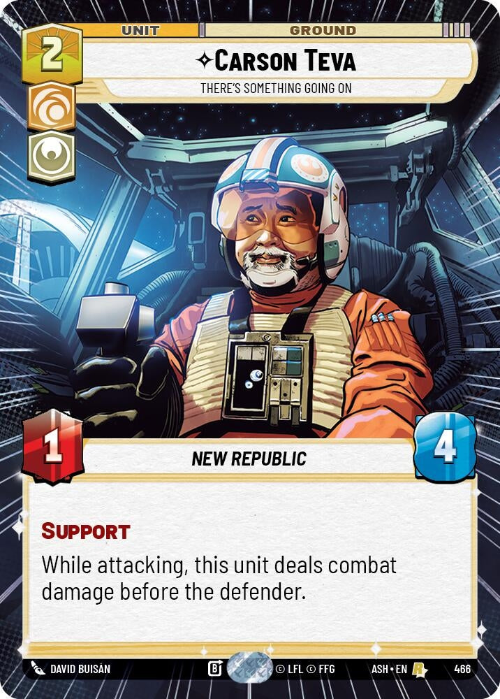 Image for Carson Teva - There's Something Going On (Hyperspace) (466) (Ashes of the Empire) (ASH) - Star Wars: Unlimited