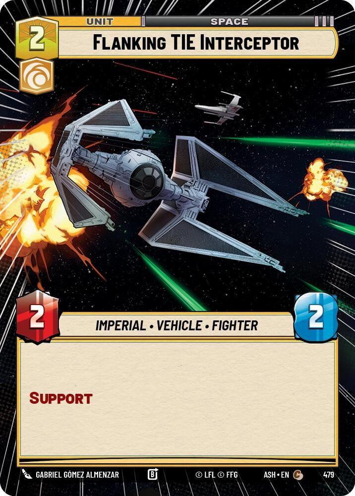 Image for Flanking TIE Interceptor (Hyperspace) (479) (Ashes of the Empire) (ASH) - Star Wars: Unlimited