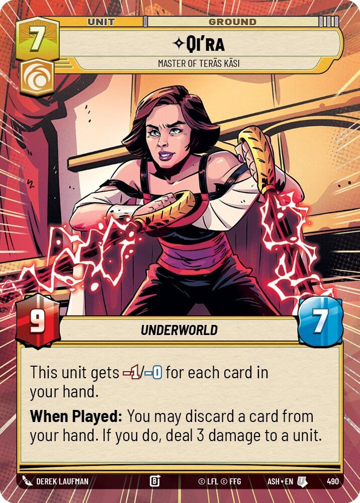 Image for Qi'ra - Master of Teras Kasi (Hyperspace) (490) (Ashes of the Empire) (ASH) - Star Wars: Unlimited