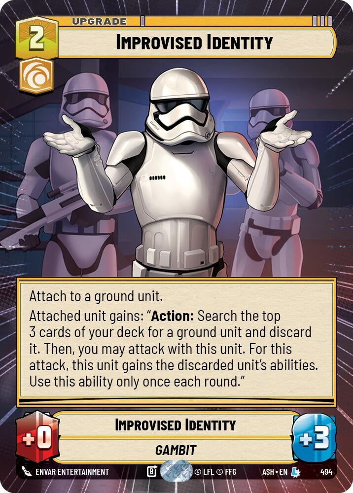 Image for Improvised Identity (Hyperspace) (494) (Ashes of the Empire) (ASH) - Star Wars: Unlimited