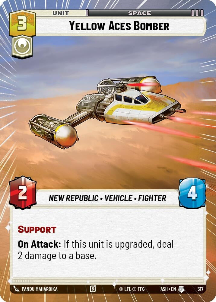Image for Yellow Aces Bomber (Hyperspace) (517) (Ashes of the Empire) (ASH) - Star Wars: Unlimited