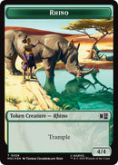 Image for Rhino (0029) // Beast (0027) Double-Sided Token (Surge Foil) (29 // 27) (Commander: Marvel Super Heroes) (MSC) - Magic: The Gathering