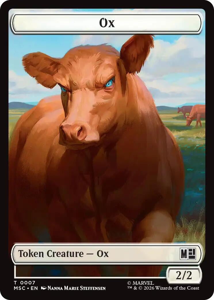 Image for Ox // Vibranium Double-Sided Token (7 // 15) (Commander: Marvel Super Heroes) (MSC) - Magic: The Gathering