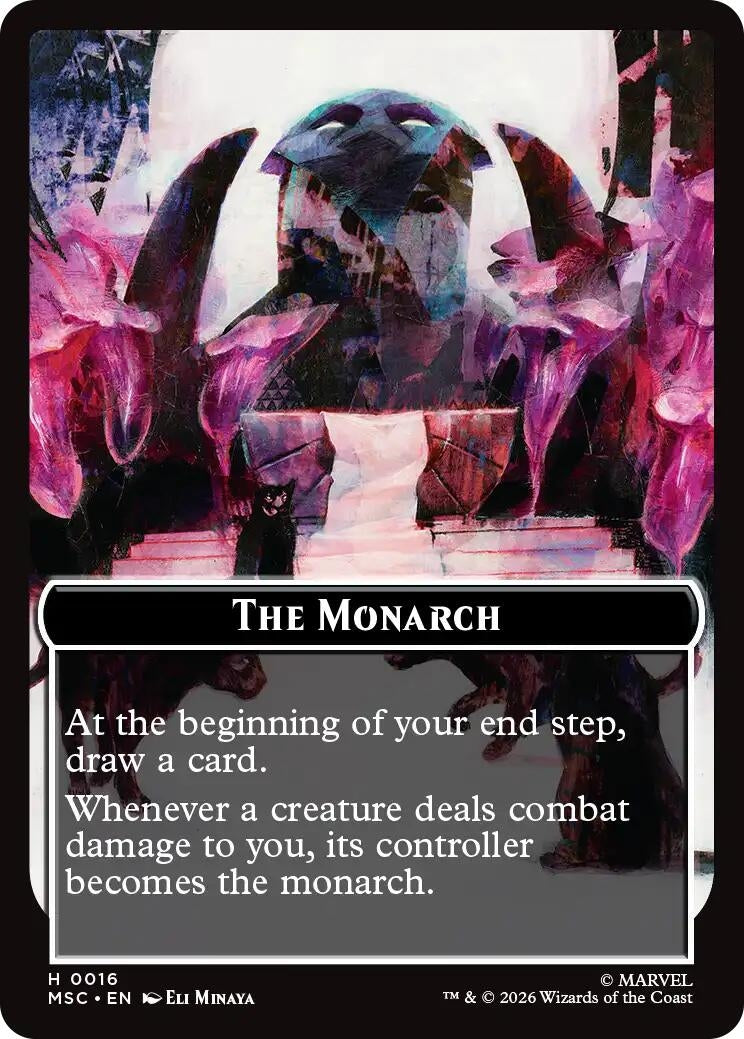 Image for The Monarch (0016) // Vibranium (0031) Double-Sided Token (Surge Foil) (16 // 31) (Commander: Marvel Super Heroes) (MSC) - Magic: The Gathering