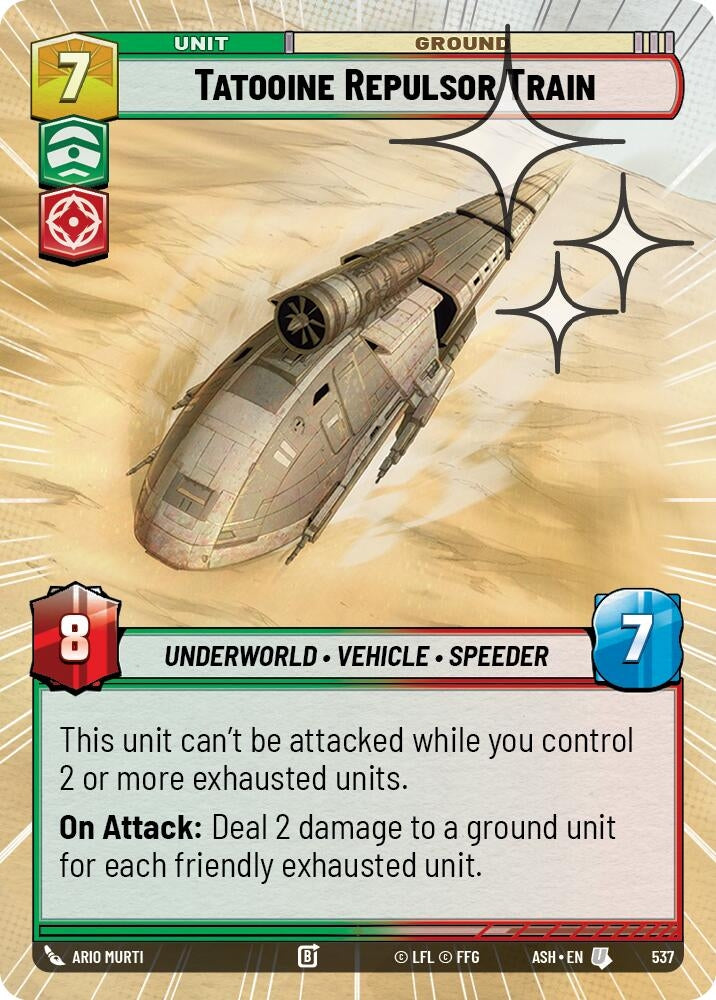 Image for Tatooine Repulsor Train (Hyperspace Foil) (537) (Ashes of the Empire) (ASH) - Star Wars: Unlimited