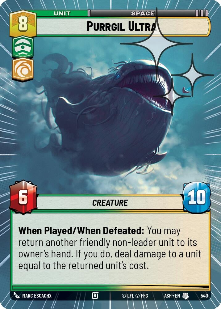 Image for Purrgil Ultra (Hyperspace Foil) (540) (Ashes of the Empire) (ASH) - Star Wars: Unlimited